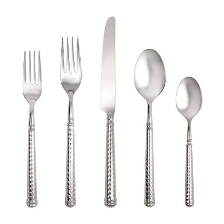 Fortessa Solitaire 18/10 Stainless Steel Hollow Handle Flatware 20 Piece Place Setting, Service for 4