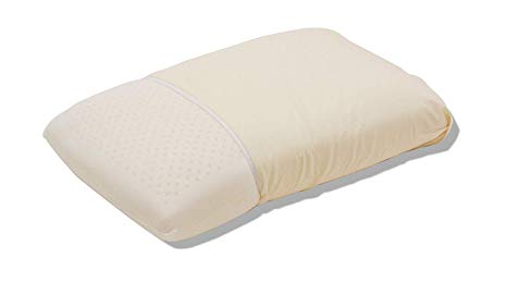 QIQIHOME Premium All Natural Latex Pillow for Sleeping Comfort, with Double Zipper Removable Cotton Cover, Relieve Neck Shoulder Pain,Standard Size 23.4X 15.6X 3.9 inch (Medium Firm) ¡­