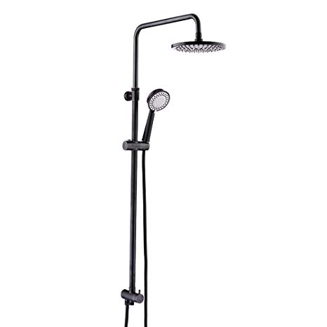 KES Showerspas Rain Shower System with Handshower and Adjustable Slide Bar ORB, X6403A-ORB