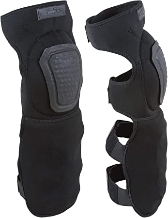 Damascus Gear: DNSGB Neoprene Knee/Shin Guards with Non-Slip Knee Caps (One Size, Black)