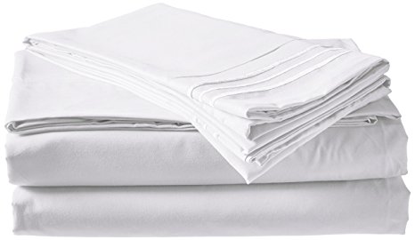 #1 Best Seller Luxury Bed Sheets Set on Amazon! - HIGHEST QUALITY Elegant Comfort® Wrinkle-Free 1500 Thread Count Egyptian Quality 4-Piece Bed Sheet Set - FLOWERS Collection - Deep Pocket, Queen, Petunias-White