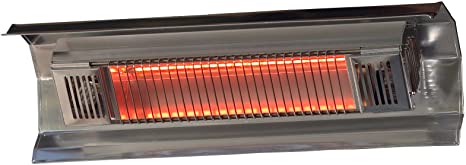 Fire Sense Indoor/Outdoor Wall-Mounted Infrared Heater, Stainless Steel