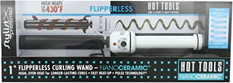 Hot Tools Professional Flipperless Curling Wand, 1-Inch