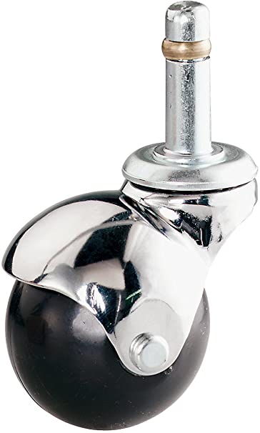 Shepherd Hardware 9685 2-Inch Office Chair Caster, 3/8-Inch by 1-Inch Stem, Bright Chrome Hooded Ball, 80-lb Load Capacity