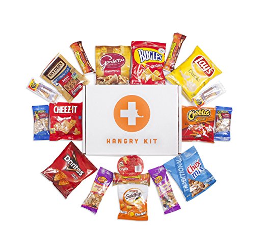 HANGRY KIT - Salty Kit - Snack Sampler - Care Package - Gift Pack - Variety of 20 Chips, Nuts & Crackers Included - 100%