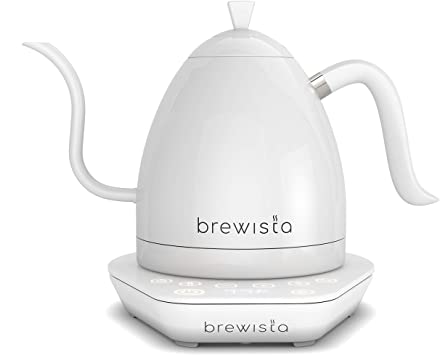 Brewista | Artisan 1.0L Electric Gooseneck Kettle | Electric Water Kettle For Pour Over Coffee (All White)