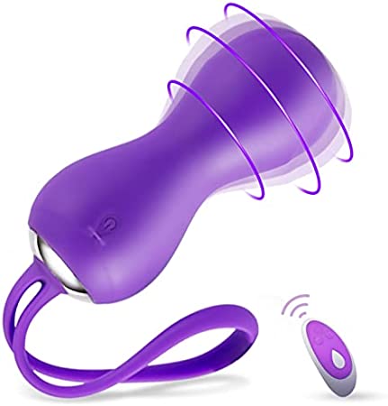 VIBRATIONSEI Bulletvibrator Liebeskugeln mit 10 Vibrationsmodi Vibrator für sie Klitoris und G-Punkt-Vibrator mit Fernbedienung Vibrationseier Lila Sexvibrator Erotik Sexspielzeug für Frauen und Paare