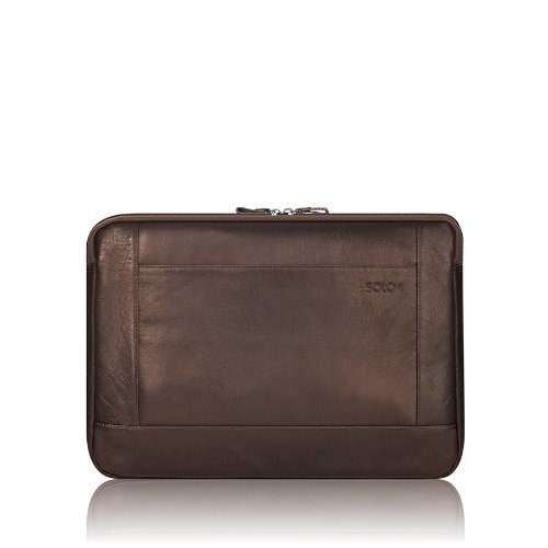 Solo Vintage Collection 16 Inch Colombian Leather Laptop Sleeve (Espresso)