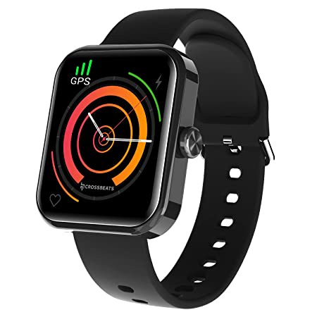 Crossbeats Ignite Atlas Bluetooth Calling Smartwatch in-Built GPS, 9H mineral 3D Curved IPS Display, Spo2 & Heart rate monitor, Sleep & Stress Monitoring,100 Watch Screen,30 Sports Modes (Vivid Black)