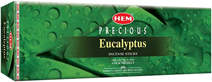 Eucalyptus - Box of Six 20 Stick Tubes - HEM Incense