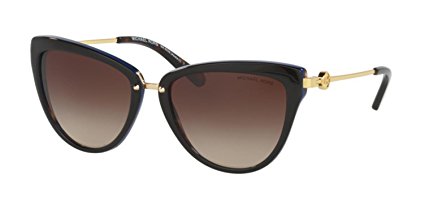 Michael Kors MK6039F Sunglasses 314713-56 - Dk Tortoise/ Blue Frame, Smoke Gradient