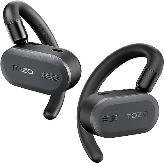 TOZO Openbuds Lightweight Wireless Earbuds with Multi-Angle Adjustment, True Wireless Bluetooth 5.3 Headphones with Open Ear Design for Long-lasting Comfort, Crystal-Clear Calls for Driving, Meeting