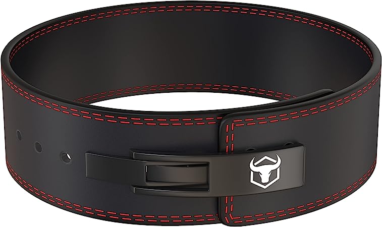 Powerlifting Lever Belt - 10mm / 13mm Weight Lifting Belt (USPA & IPL Approved) for Heavy Weightlifting - Lower Back Leather Support for Deadlifts and Squats