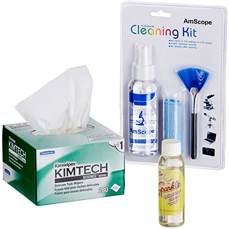 AmScope CLS-CKI-Kim Microscope and Camera Cleaning Kit for Lenses, Body and TV or Computer Screens