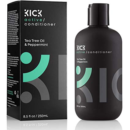 Kick Mens Conditioner (Tea Tree and Peppermint) for Dandruff and Hair Loss | Proven High Performance Pro-Nourishing Mens Natural Anti Dandruff Treatment- (8.5 ounces)