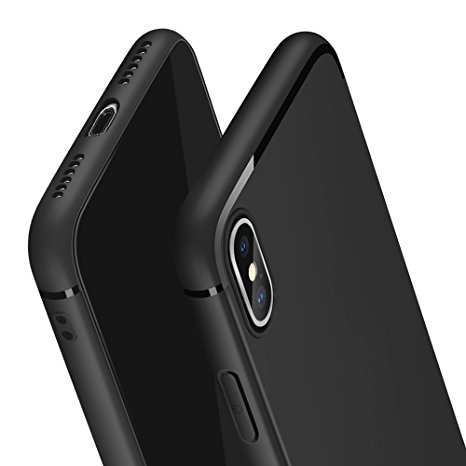 Swenky iphone X Case Perfect Slim Fit Ultra Thin Protection Series TPU Black for Apple 5.8" iPhone X /iPhone 10
