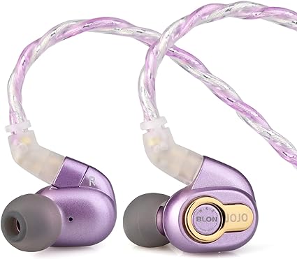 Linsoul BLON x Z Reviews JoJo 10mm Dynamic Driver in Ear Monitor, Wired Earbud, HiFi IEM Earphone with Detachable Silver-Plated OFC Aluminum Cable, 0.78mm 2Pin Connector for Audiophile Musician