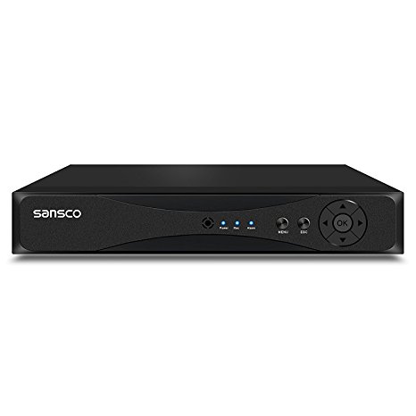 [BETTER THAN 720p] SANSCO 4CH Standalone 1080N DVR / 1080P NVR Realtime Surveillance DVR System (1080N, Better Than 720p/1280TVL, Support 1080p Analog Cameras / IP Cameras, USB/ HDIM Port) (4-CH HDMI)