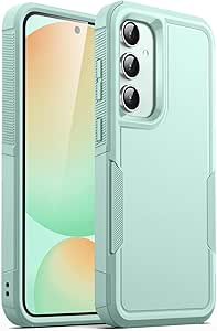 JETech Case for Samsung Galaxy S24 FE, Heavy Duty Dual-Layer Protection, Rugged Tough Shockproof Phone Cover with Matte Design (Mint Green)