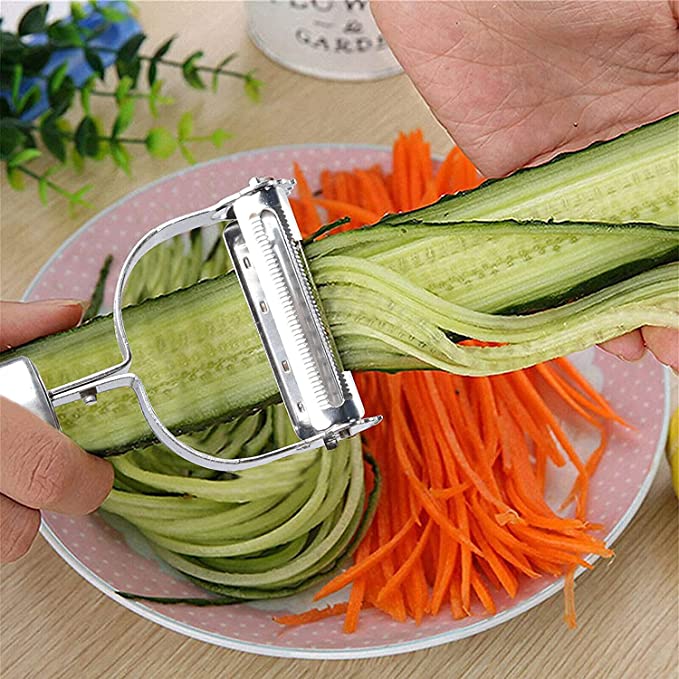 SMILE™ Stainless Steel Carrot Potato Fruit Peeler Durable Razor Sharp Cutter Shredder Slicer Vegetable Julienne Peeler