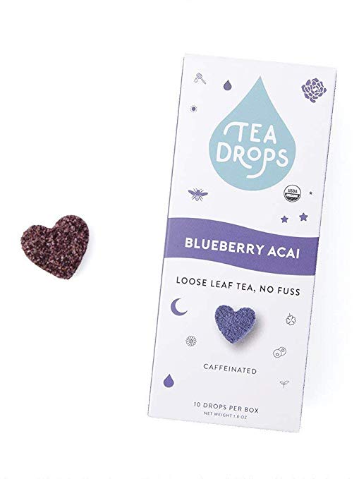 Tea Drops | Organic Blueberry, Acai and White Tea | Instant Organic Tea | 10 Drops of Our Best Selling Handcrafted Herbal Instant Tea | Great Tea Gift For Tea Lovers | Delicious as Hot or Iced Tea
