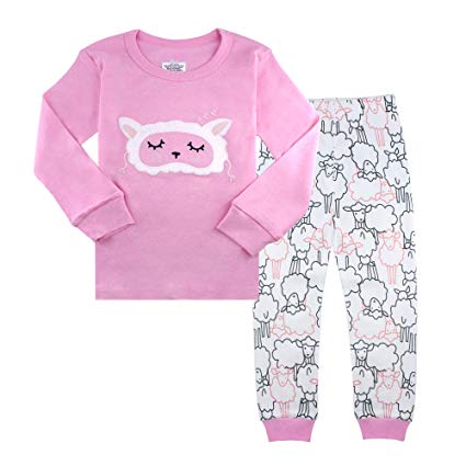 AmberEft Girls Pajamas Kids Clothes 100% Cotton Shorts PJs Sleepwear 1-12 Years