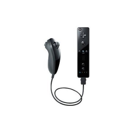 LanLan Black Remote and Nunchuck Set Combo for Nintendo Wii