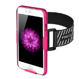 iPhone 6 Armband FRiEQ Armband for Apple iPhone 6 - Lightweight and Fully Adjustable - Ideal for Workout Hiking Jogging Gym Running or Other Sports Pink
