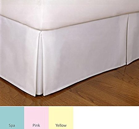 550 TC Egyptian cotton Bedding 1X Bed Skirt 12" Inch Drop Queen (60X80") White Solid