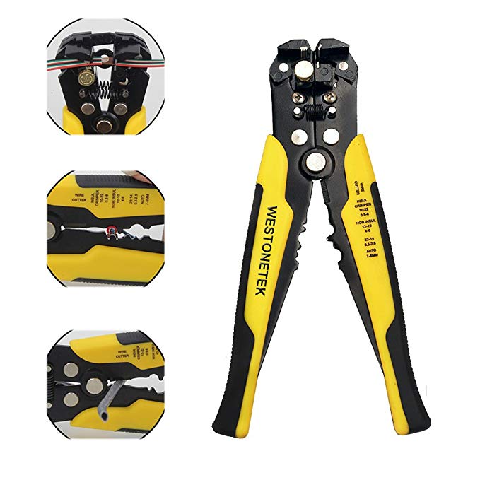 Professional 8-Inch Heavy Duty Self Adjusting Wire Stripper Cutter Cable Crimper Automatic Plier Terminal Stripping Tool Industrial Tools