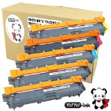 YoYoInk Compatible Toner Cartridges Replacement for Brother TN221 and TN225 5 Pack 2 Black 1 Cyan 1 Magenta 1 Yellow
