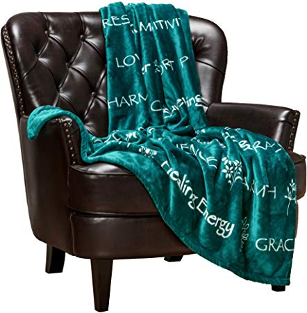 Chanasya Sympathy Healing Thoughts Caring Compassion Message Gift Throw Blanket - Positive Energy Prayer Comfort Caring Thoughtful Encouraging Blanket for Best Friend Women Men Cancer Hospital Gift