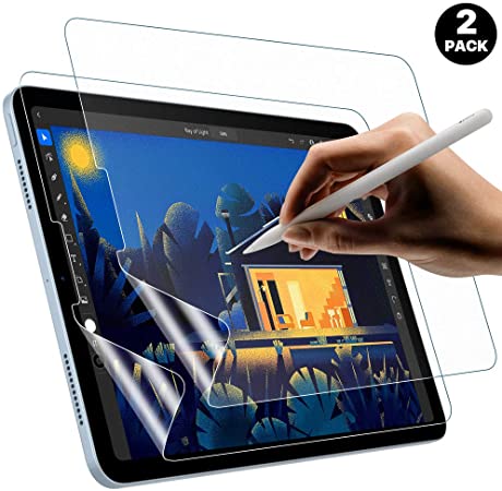 MoKo 2 PACK Like Paper Screen Protector Fit iPad Air 4th Generation 2020 New iPad 10.9 in 2020, iPad Pro 11 2018/2020, Anti-Scratch Anti-Glare Bubble-Free PET Film Support Apple Pencil - Matte