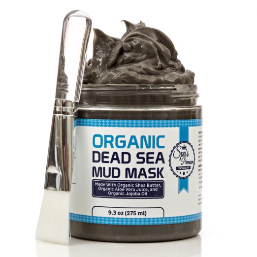 Dead Sea Mud Mask With Free Face Brush - HUGE 93oz Facials and Moisture Body Mask - Clears Acne - Anti-Aging Mask - Exfoliate Your Skins Pores - Natural Moisturize - All Natural - No Artificial Preservatives - Organic - Aloe Vera Juice - Jojoba Oil - Sunflower Oil - Hickory Bark Extract - Calendula Oil - Shea Butter