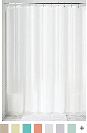 InterDesign Mildew-Free EVA 5.5 Gauge Shower Curtain Liner, 54" x 78" - White