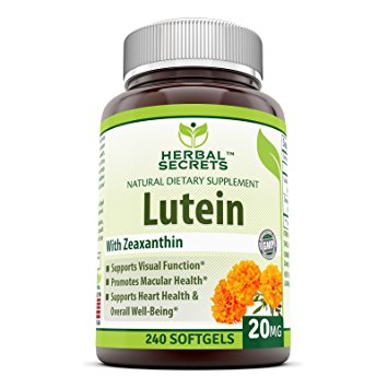 Herbal Secrets Lutein with Zeaxanthin 20 Mg 240 Softgels