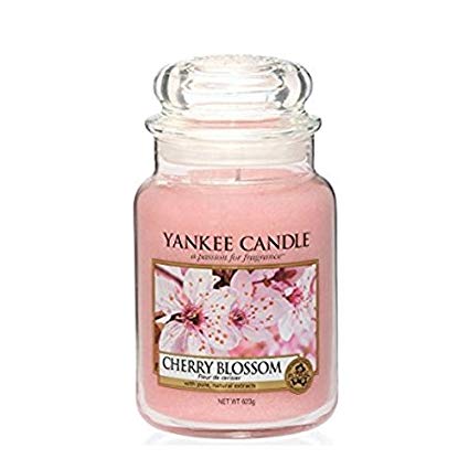 Yankee Candle Cherry Blossom Jar Candle, Pink, Large