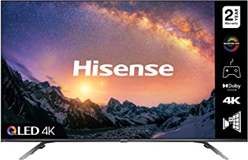 HISENSE 55E76GQTUK QLED Gaming Series 55-inch 4K UHD Dolby Vision HDR Smart TV with YouTube, Netflix, Freeview Play and Alexa Built-in, Bluetooth and WiFi, TUV Certificated (2021 NEW)