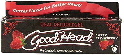 Doc Johnson Goodhead - Oral Delight Gel - Sweet Strawberry (4 oz./113g)