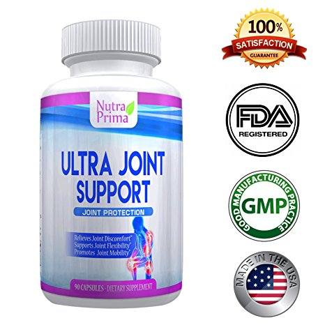 Joint Support Supplement By Nutra Prima 1500mg Glucosamine Sulfate, Chondroitin & MSM Supports Joint Flexibility, Mobility & Help Relieves Joint Pain 90 Vegetarian Capsule
