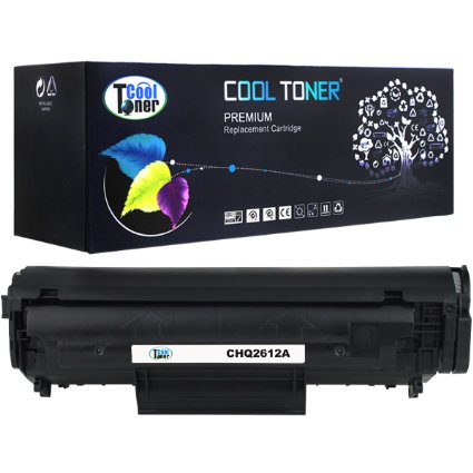 Cool Toner Compatible Toner Cartridge Replacement for HP Q2612A 12A Canon 103 104 (Black, 1-Pack)