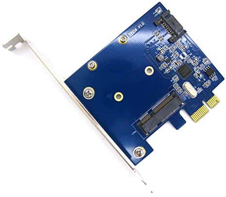 mSATA Mini PCI-E SATA 3.0 SSD & SATA 3.0 Combo to PCI-E PCI Express Card 6.0Gbps, ASMEDIA ASM1061