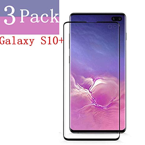 hairbowsales Compatible Samsung Galaxy S10 Plus PET Screen Protector, (3 Pack - Black) [Case-Friendly][3D Coverage][No Bubble] PET HD Screen Protector Film Compatible Samsung Galaxy S10 Plus