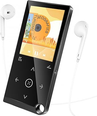 80GB MP3 Player, Music Player with Bluetooth, with A High-Capacity Battery Inside, with FM Radio/E-Book Reading/HD Speaker/Alarm Clock，for Sport-Contains Earphones