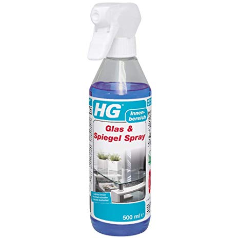 HG Glass & Mirror Spray 500 ml is a streak-free glass cleaner which removes grease and dirt quickly and easily