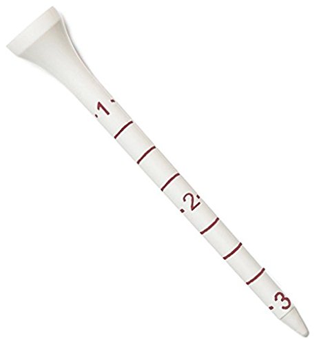 MeasureTees Plastic Golf Tees - 3 1/4 Inch - 30 Nearly Unbreakable Tees with Height and Trajectory Control Lines