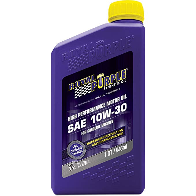 Royal Purple 01130 API-Licensed SAE 10W-30 High Performance Synthetic Motor Oil, 1 Quart Bottle