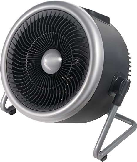 Pelonis Portable 2 in 1 Vortex Heater with Air Circulation Fan and Wide Tilting Angle Stand. Quiet Cooling & Heating Mode, Tip Over & Overheat Protection,for Home, Office Personal Use, Black