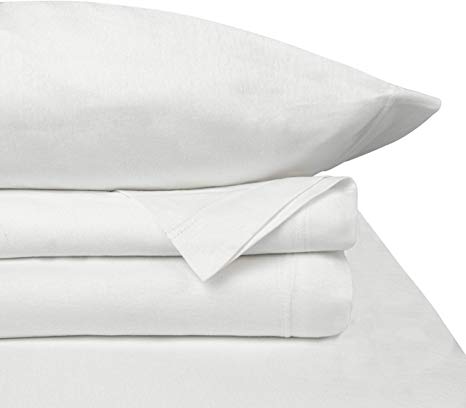 Baltic Linen Jersey Cotton Sheet Set Full White 4-Piece Set