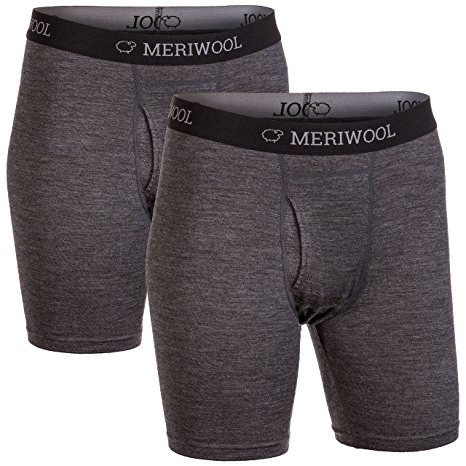 MERIWOOL Merino Wool Men’s Boxer Brief Underwear – Choose Your Color